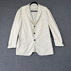 Fradi Mens Cream Cotton Linen Blazer Jacket Made in Italy Size 54